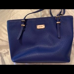 Nine West Cobalt Blue Purse Tote style GUC